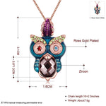 Rhinestone Owl Necklace