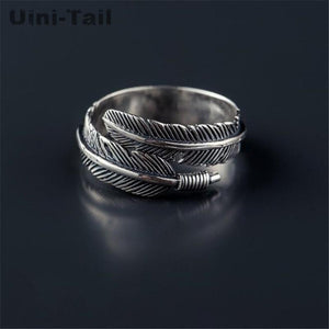 Stunning 925 Sterling Silver Feather Ring