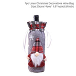 Santa Claus Wine Bottle Cover Christmas Bottle Decorations