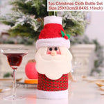 Santa Claus Wine Bottle Cover Christmas Bottle Decorations