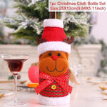 Santa Claus Wine Bottle Cover Christmas Bottle Decorations