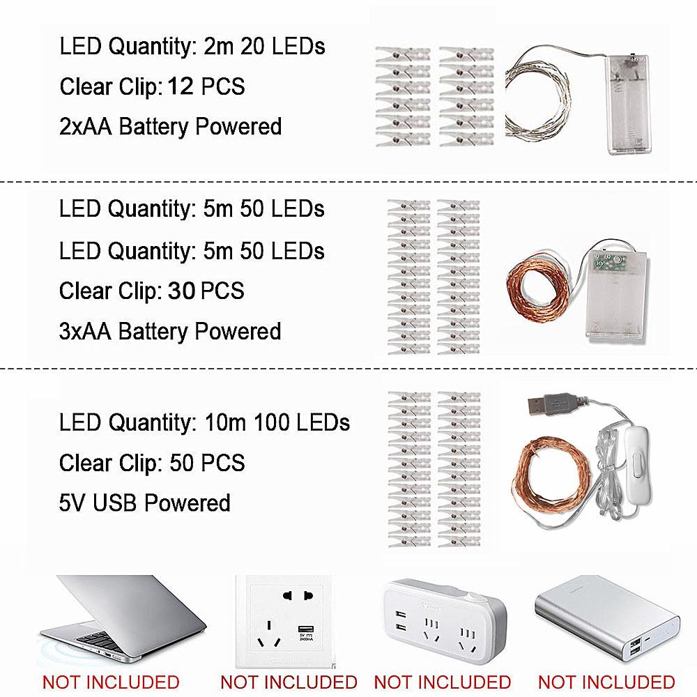 LED Christmas Card Peg Lights