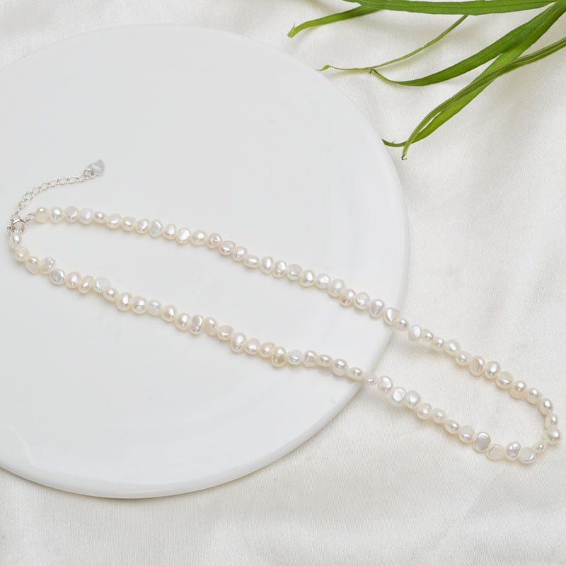 Natural Freshwater Pearl Choker Necklace