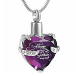 Beautiful Crystal Heart Cremation Necklace for Ashes