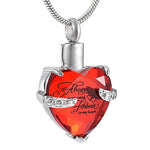 Beautiful Crystal Heart Cremation Necklace for Ashes