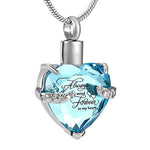 Beautiful Crystal Heart Cremation Necklace for Ashes