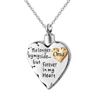 No Longer by My Side But Forever in My Heart Cremation Ashes Urn Pendant Necklace