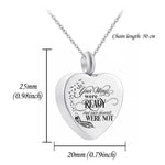 Heart Cremation Urn Necklace for Ashes