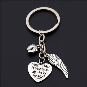 A Piece Of My Heart Is In Heaven Memorial Key Ring