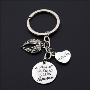 A Piece Of My Heart Is In Heaven Memorial Key Ring