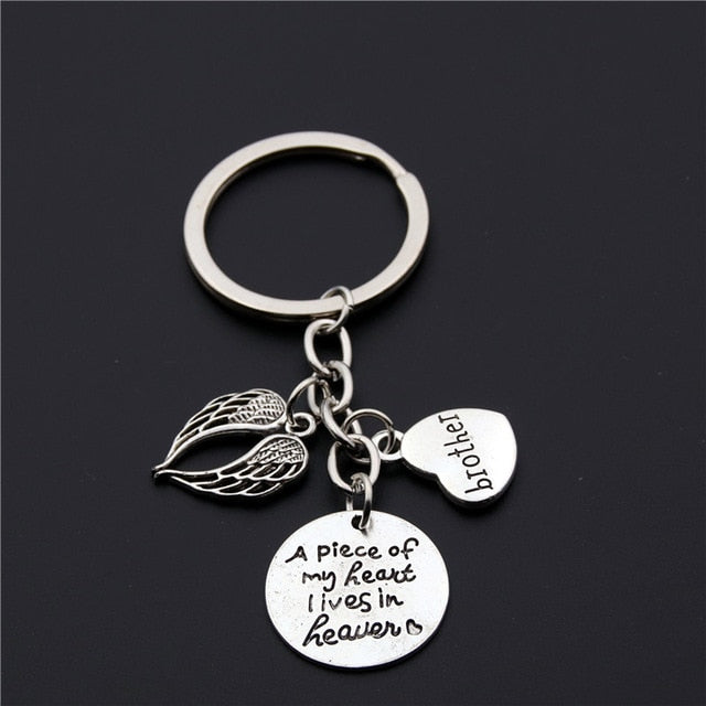 A Piece Of My Heart Is In Heaven Memorial Key Ring