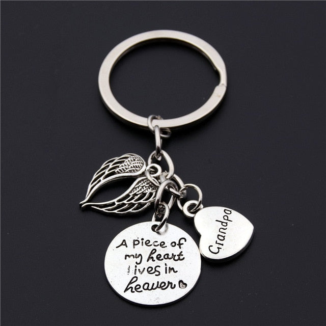 A Piece Of My Heart Is In Heaven Memorial Key Ring