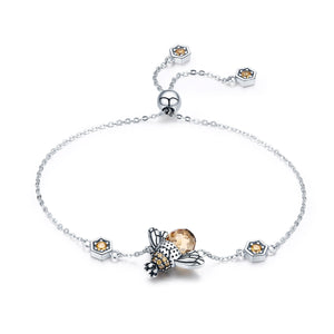 925 Sterling Silver Honey Bee  Bracelet