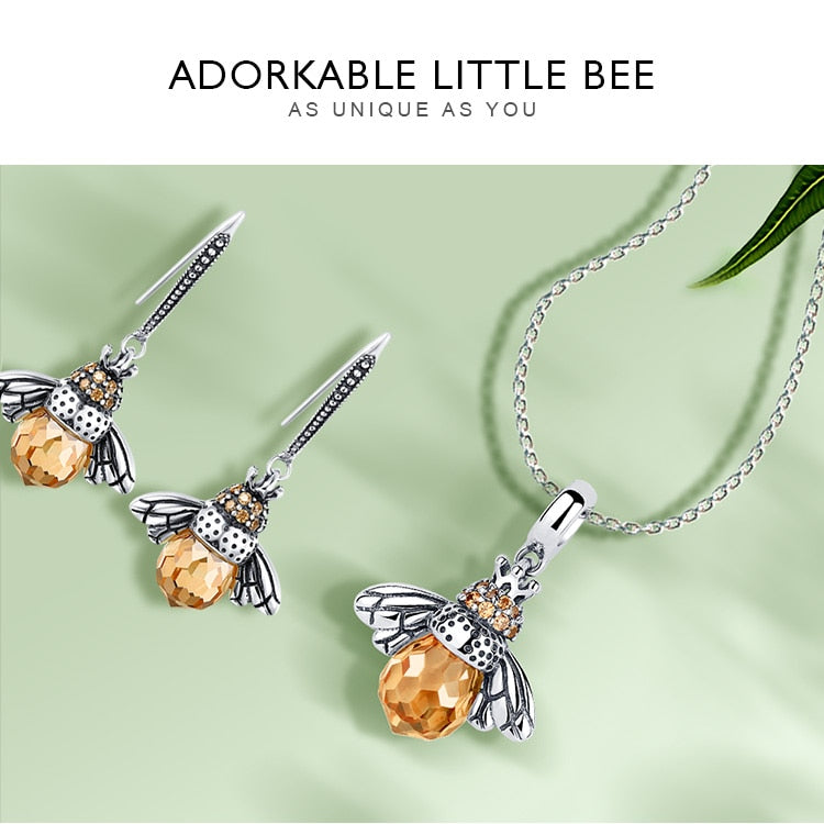 925 Sterling Silver Honey Bee Jewellery Set