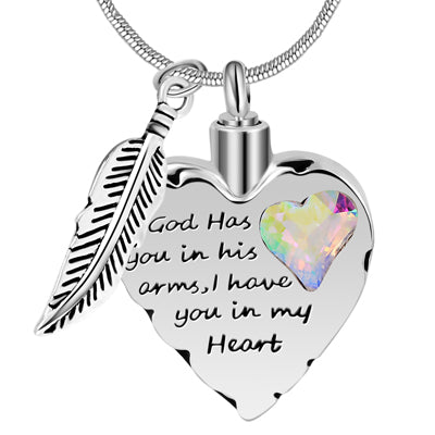 God Has You In His Arms Memorial Necklace