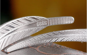 Unique  925 Sterling Silver Leaf Bangle