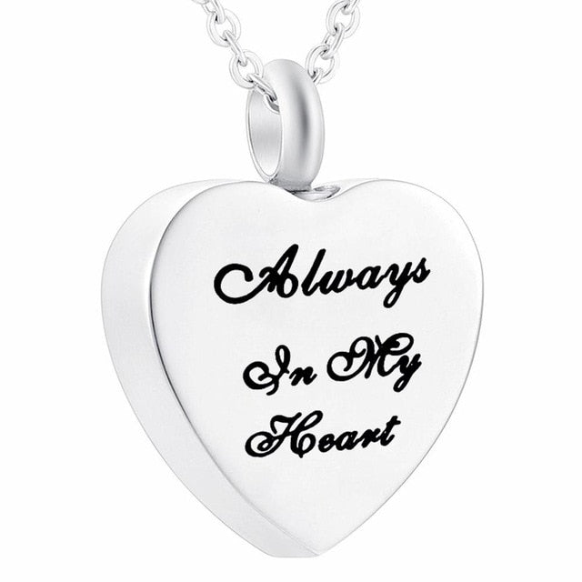 Heart Cremation Urn Necklace for Ashes