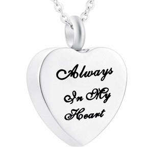 Heart Cremation Urn Necklace for Ashes