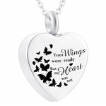 Heart Cremation Urn Necklace for Ashes