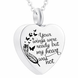 Heart Cremation Urn Necklace for Ashes