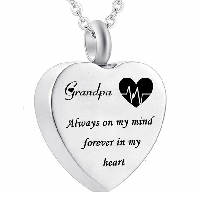 Memorial Ashes Heart Pendant