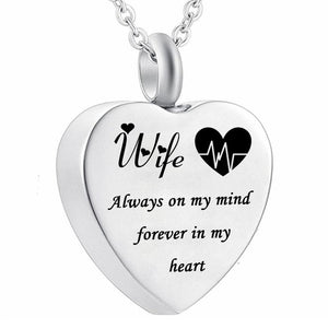 Memorial Ashes Heart Pendant