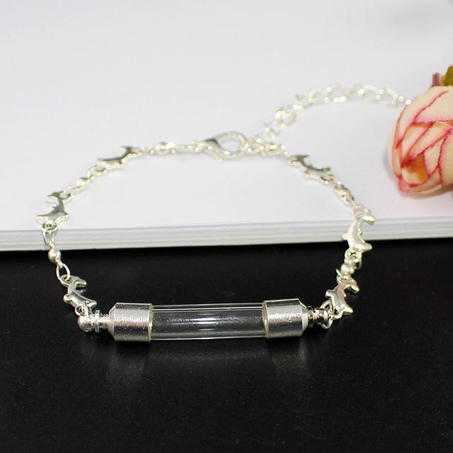 Memorial Glass Bracelet for Hair or Ashes