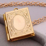 Delicate Book Locket Necklace