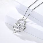 I love You Mom Zircon Necklace