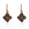 Geometric Colorful Shiny Rhinestone Drop Earrings