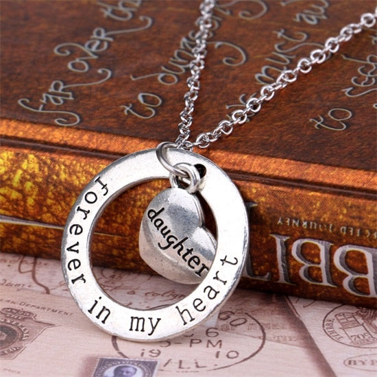 Forever In My Heart Circle Pendant Necklace