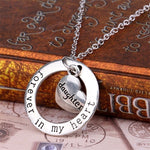 Forever In My Heart Circle Pendant Necklace