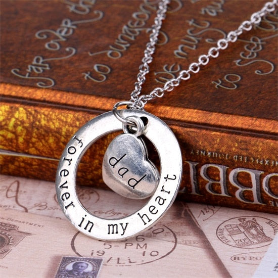 Forever In My Heart Circle Pendant Necklace