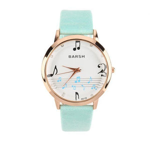 Music Score Quartz Wrist Watch