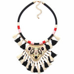 Multicolor Flower Tribal Choker Necklace