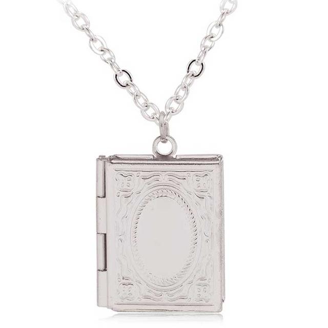 Delicate Book Locket Necklace