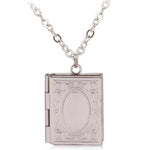 Delicate Book Locket Necklace