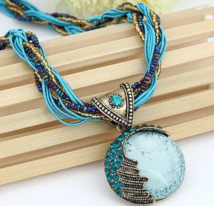 Handmade Boho Crystal Necklace