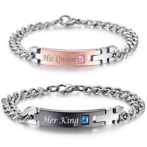 His Queen & Her King Pair Love Bracelets