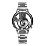 Music Note Stainless Steel Wristwatch