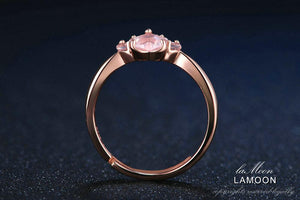 Natural Pink Paw Rose Quartz Collection Ring