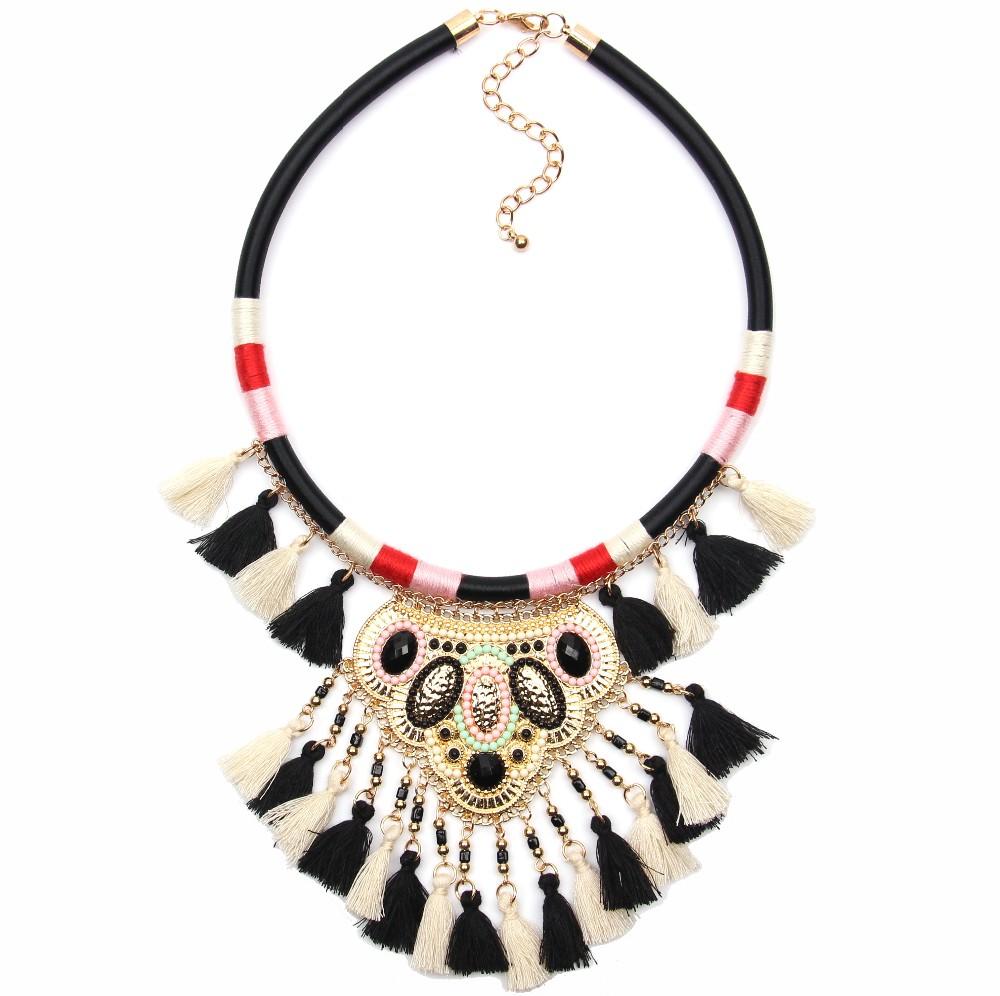 Multicolor Flower Tribal Choker Necklace