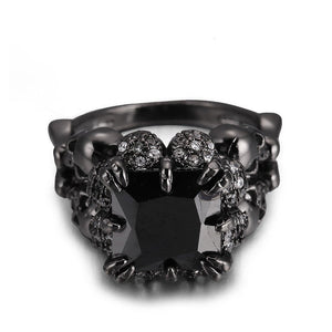 Power Clasp Black Gold Colored Ring