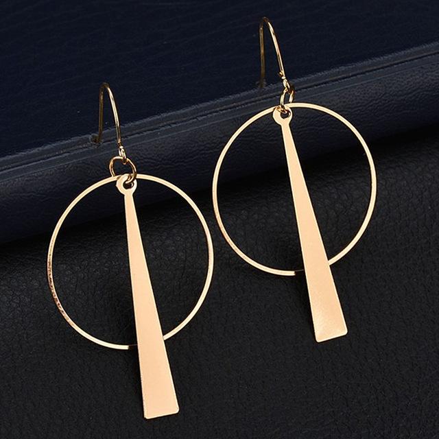 Triangle Loop Drop Earrings