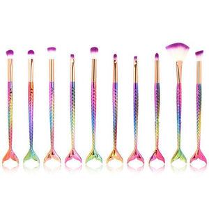 Hot 10pcs/15pcs Mermaid Brushes Makeup Set