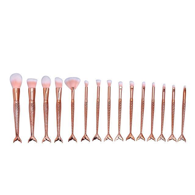 Hot 10pcs/15pcs Mermaid Brushes Makeup Set