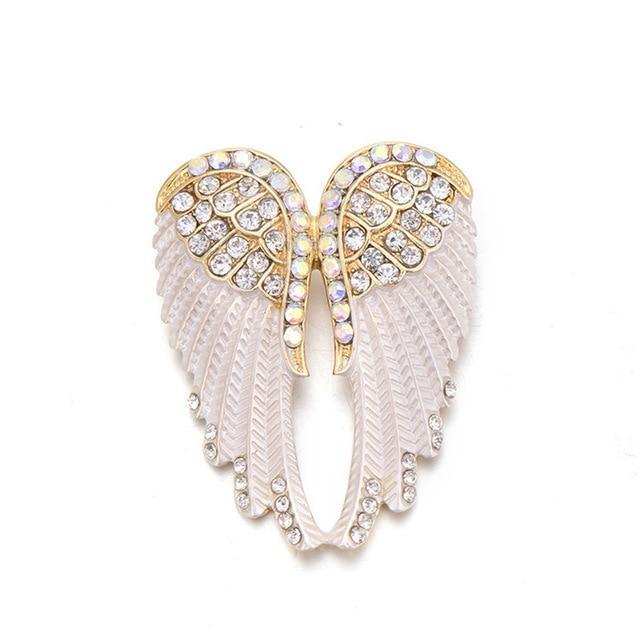 Crystal Angel Wings Brooches