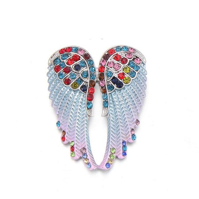 Crystal Angel Wings Brooches