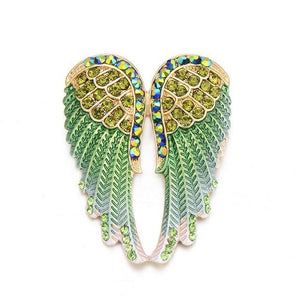 Crystal Angel Wings Brooches