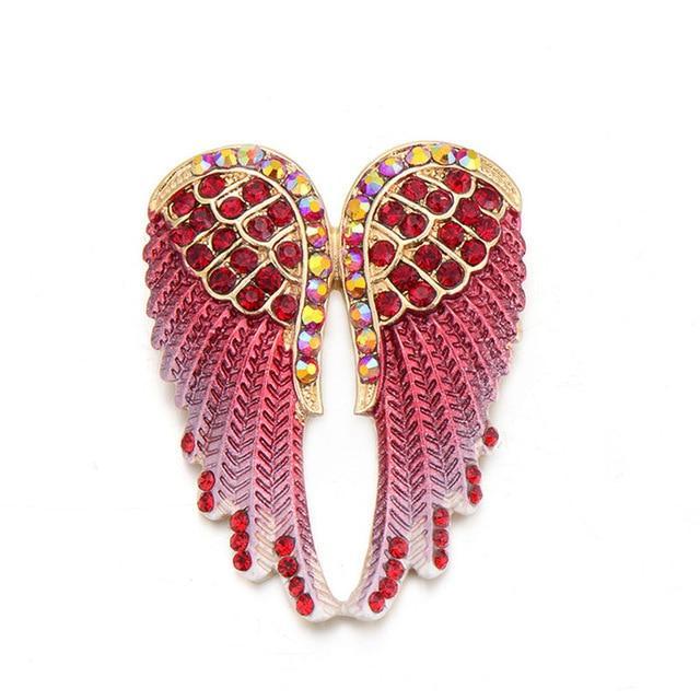 Crystal Angel Wings Brooches